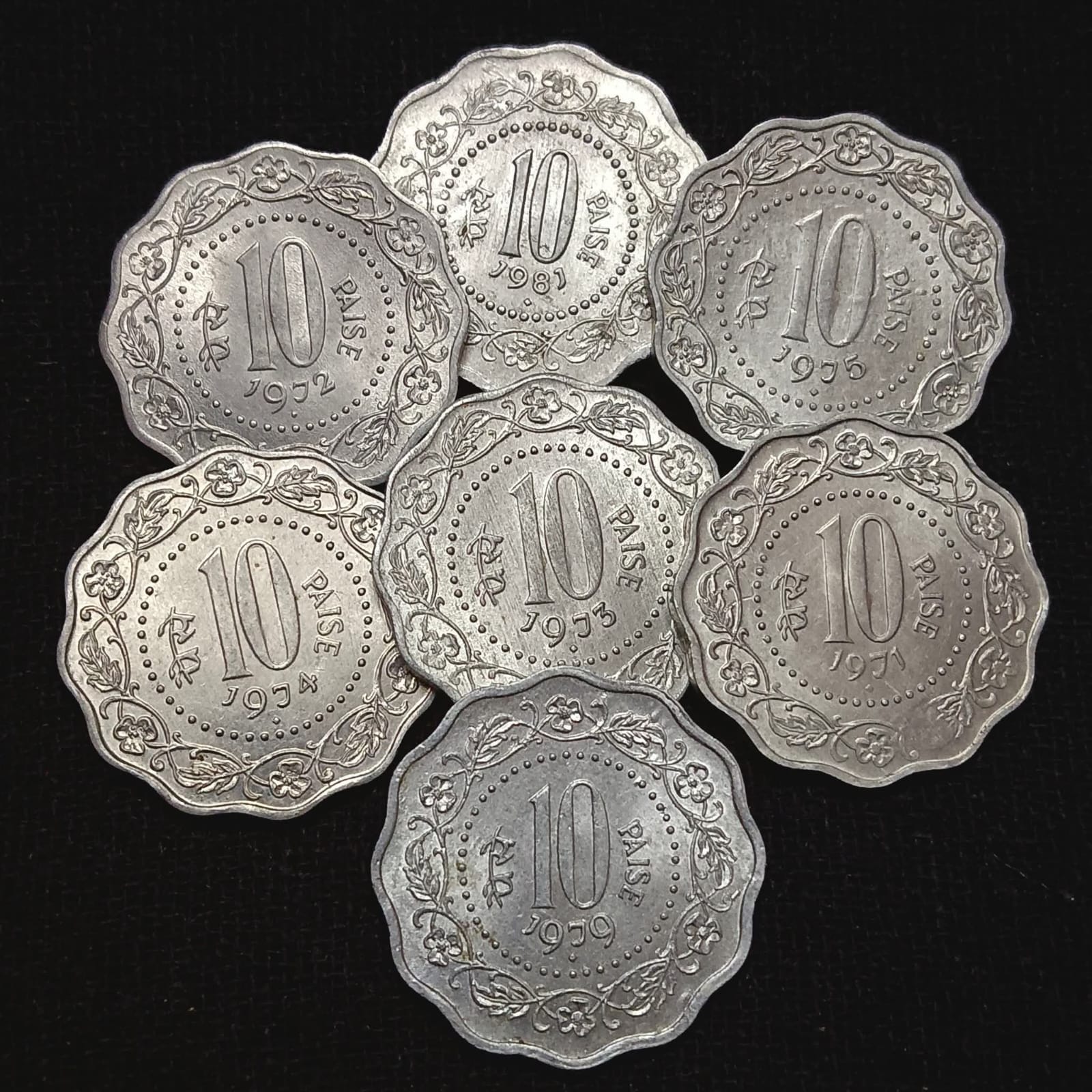 10 paisa aluminium (satyamev jayate) 100 pieces lot mix year unc rare collectible - Collection Bazzar