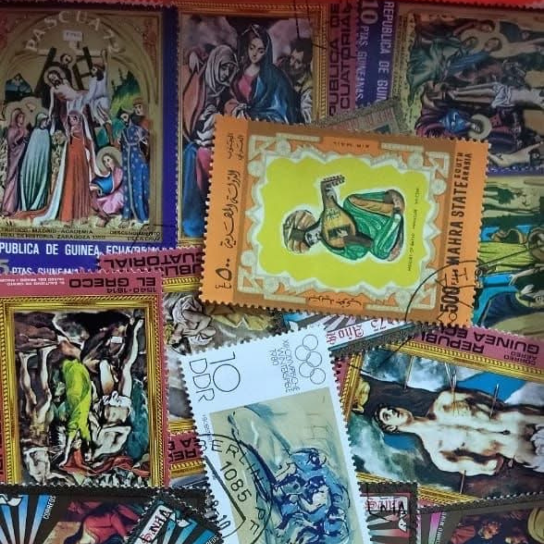 100 Different Art and Painting Stamps FS Extremely Rare - Collection Bazzar