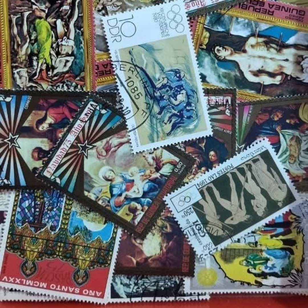 100 Different Art and Painting Stamps FS Extremely Rare - Collection Bazzar
