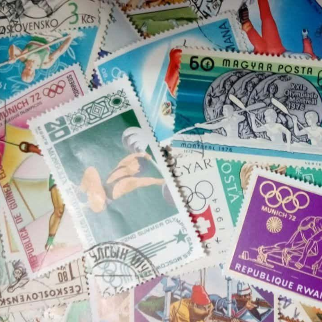100 Different Sports Stamp FS Rare Collectible Item - Collection Bazzar