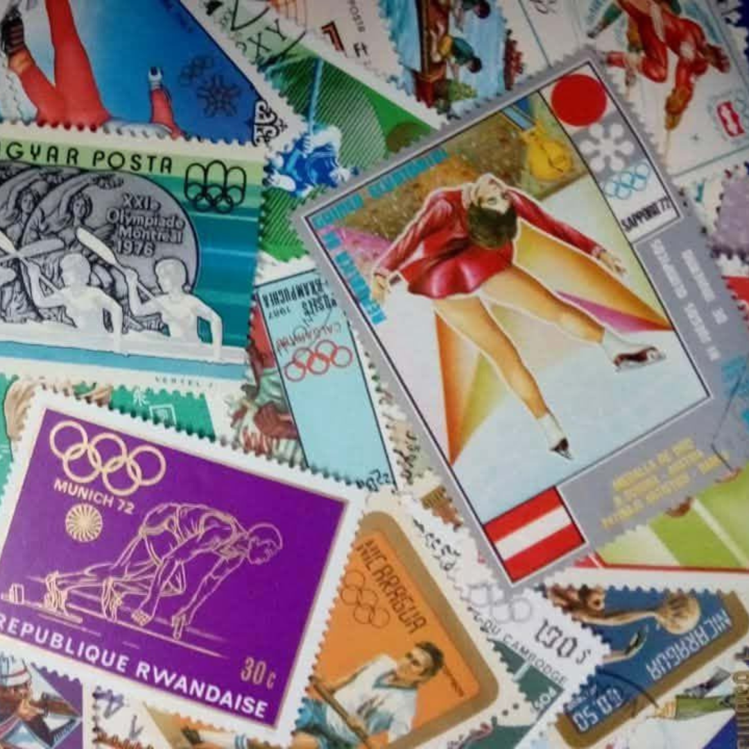 100 Different Sports Stamp FS Rare Collectible Item - Collection Bazzar