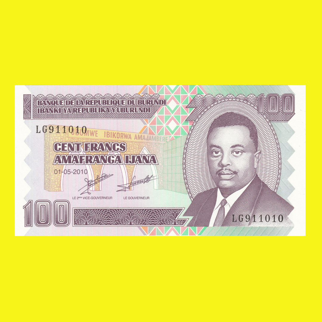 100 Francs Burundi Amafranga Ijana unc condition - Collection Bazzar