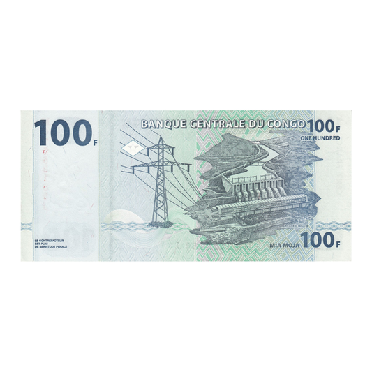 100 Francs Republic of the Congo UNC Condition - Collection Bazzar