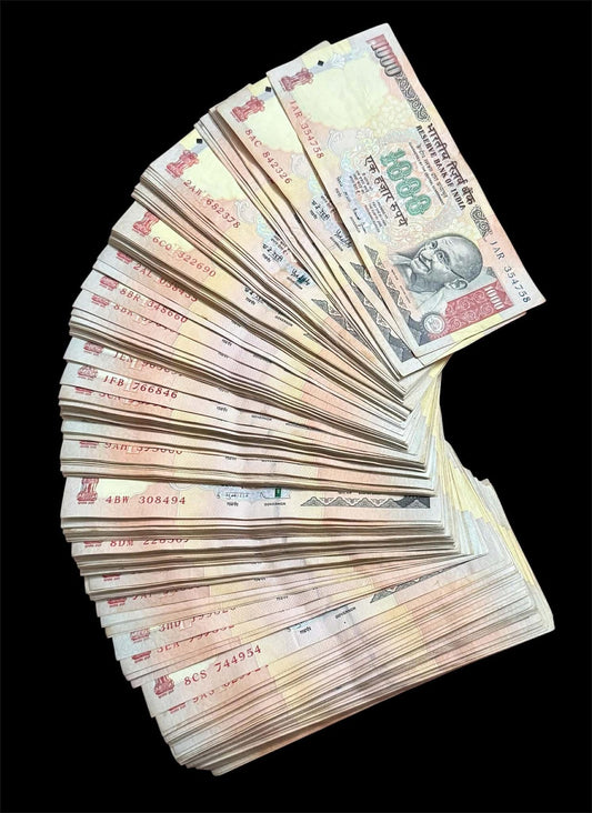 1000 WITHOUT PEN MARKS AUNC TYPES
10 pis  lot - Collection Bazzar