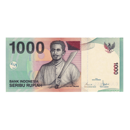 1000 seribu rupiah Indonesia kapitan pattimura unc condition - Collection Bazzar