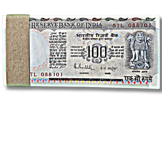 ₹100 Cobalt Blue Old Note Packet – Prefix 5TL Serial 088101