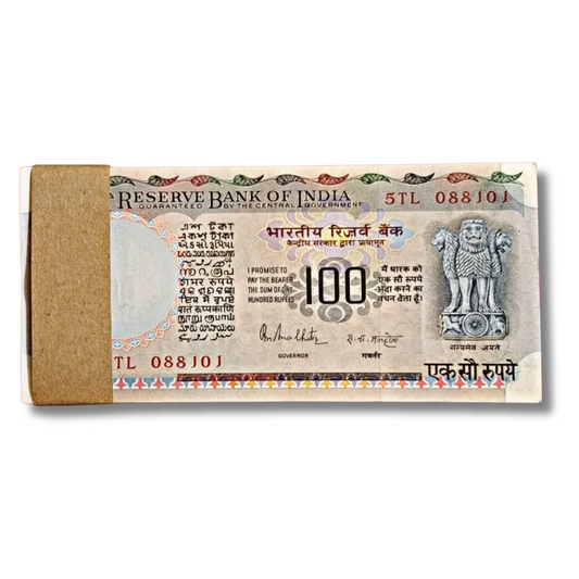 ₹100 Cobalt Issue Note Packet | Prefix 5TL Serial 088101–088200 | Fancy 088188 Number