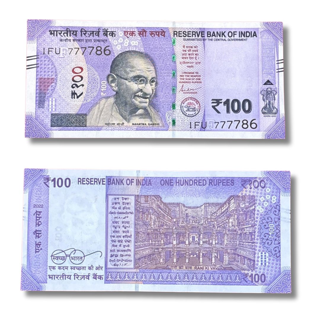 ₹100 Fancy Number Note – 77786 | GEM UNC Condition
