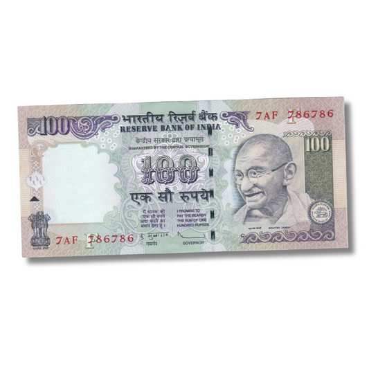 ₹100 Old Note – 7AF 786786 | Double 786 Fancy Number | D. Subbarao