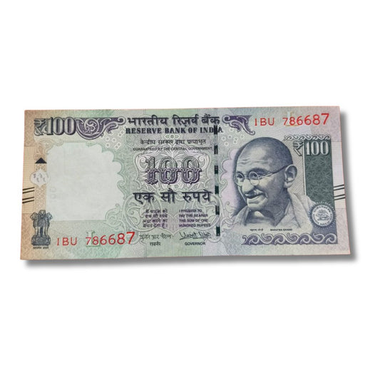 ₹100 Old Telescopic Note – 786687 Straight & Reverse Double 786 | Holy Bismillah Number | UNC | Urjit Patel