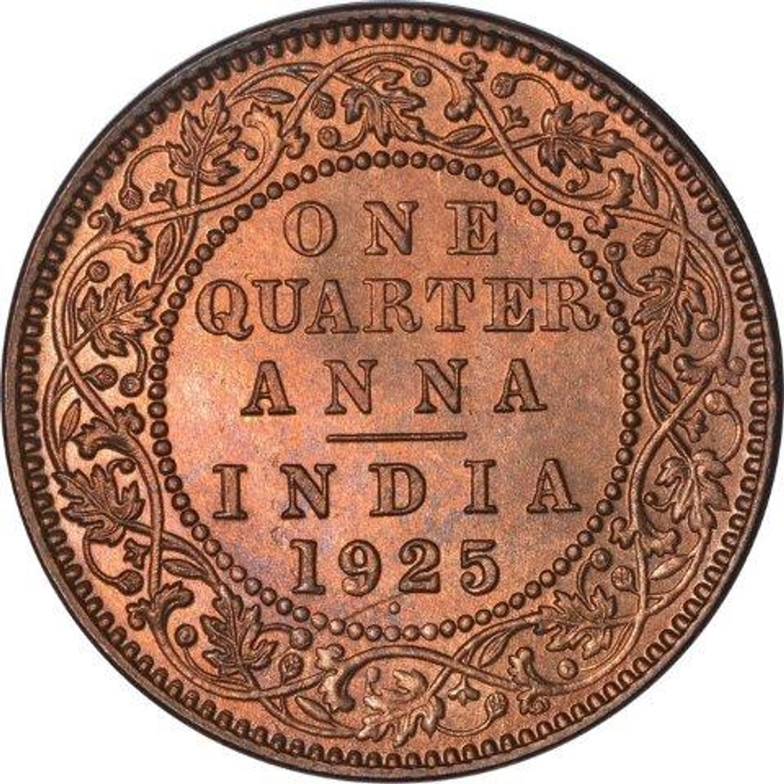 One Quarter Anna 1925 George V King Given Different Good Condition