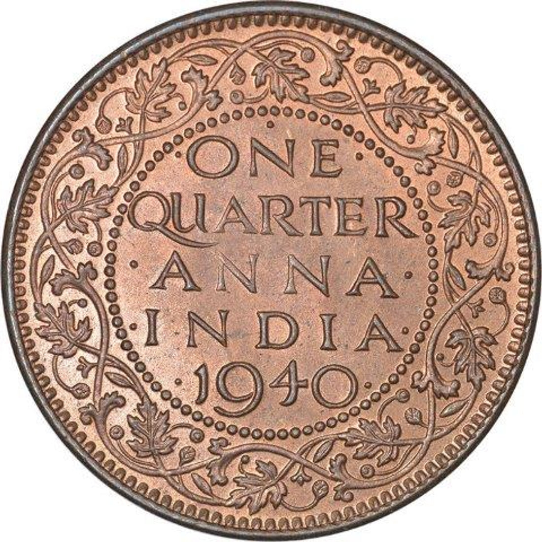 One Quarter Anna 1940 George V King Given Different Good Condition
