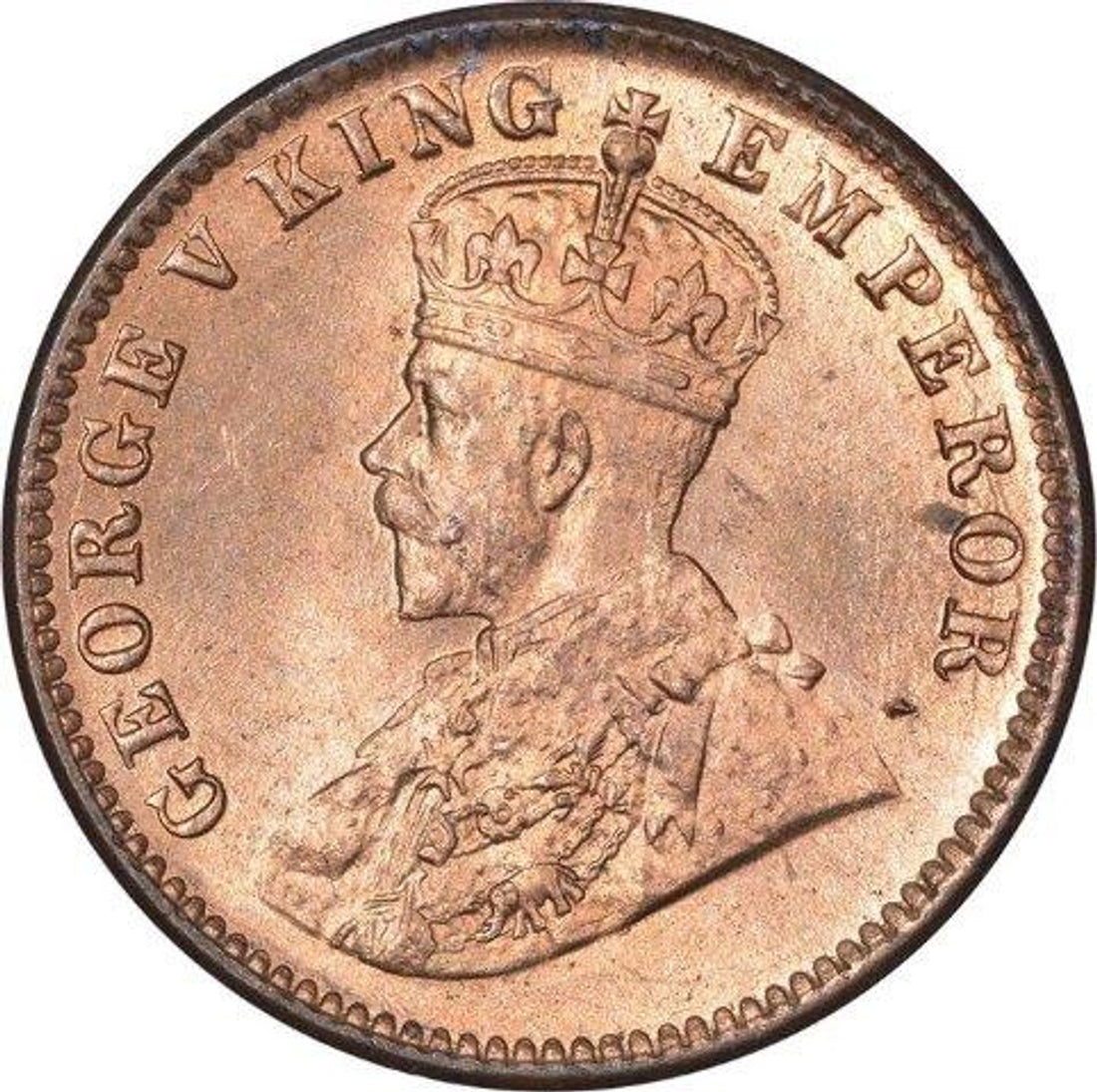 One Quarter Anna 1917 George V King Given Different Good Condition