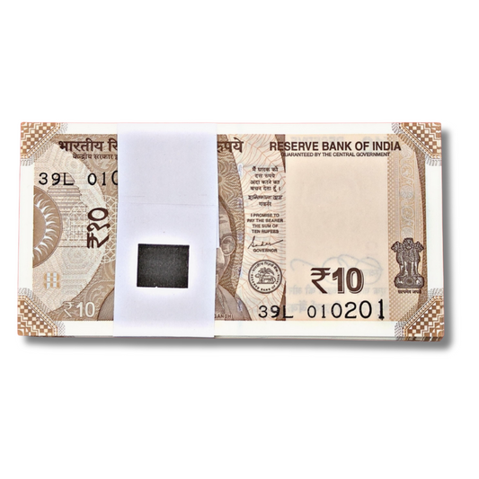 ₹10 Birthday & Fancy Serial Note Packet – Serial 010201 & 010203 | 1 Feb 2001