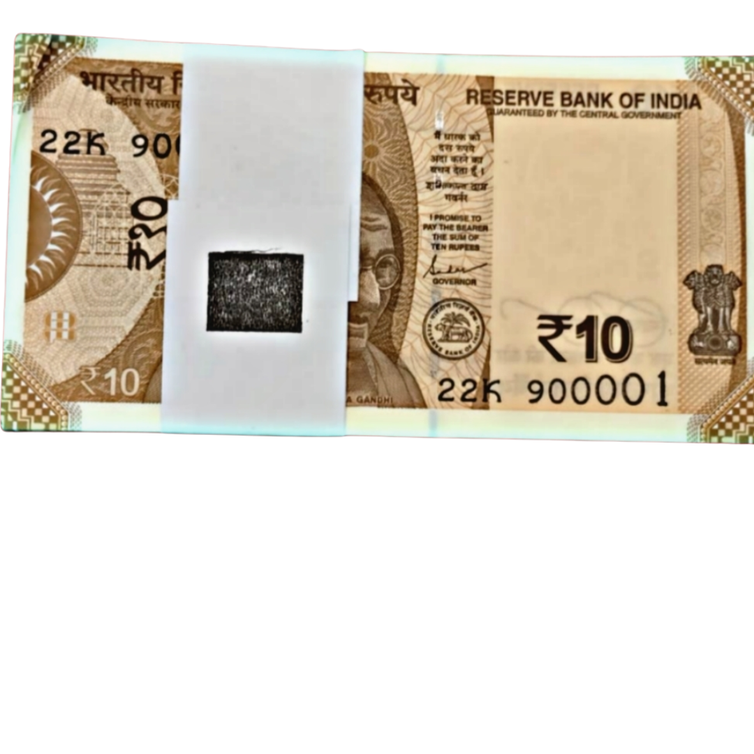 ₹10 Fancy Serial Note Packet | Prefix 22K Serial 900001