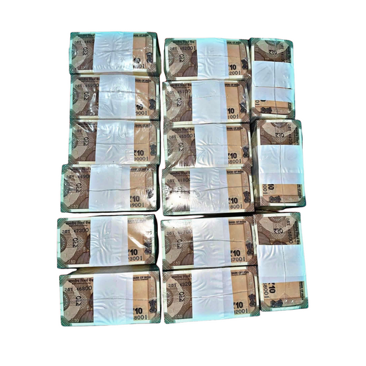 ₹10 Fresh Notes – Sealed Rim of 1000 Pieces (10 Packets) – UNC Condition