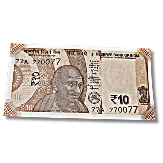 ₹10 James Bond 007 Fancy Number Note – Serial 770077