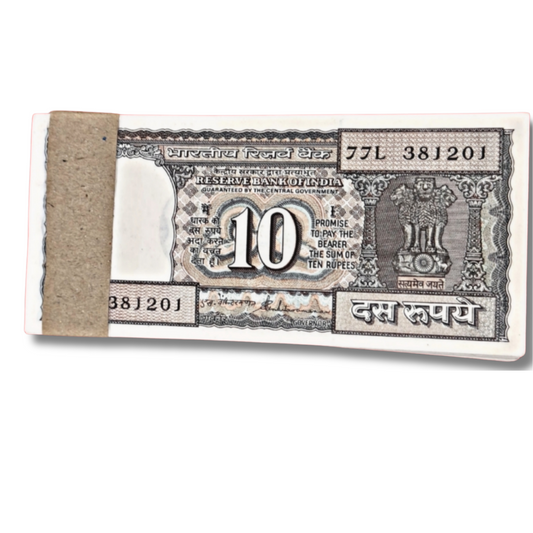 ₹10 Old Black Boat Note Packet | Prefix 77L | Serial 381201 | Governor S. Venkitaramanan | Includes 214 Jai Shree Ram Number | 100 UNC Notes