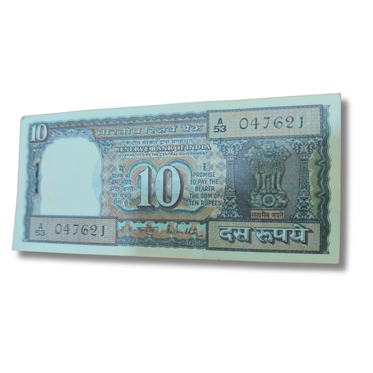 ₹10 Old Black Boat Notes Packet | 80 Serial Notes | RN Malhotra | GEM UNC | Rare Vintage Issue