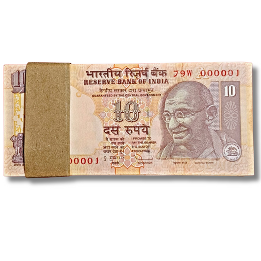 ₹10 Old Note Packet | Serial 000001–000100 | Rare Lower Number Series