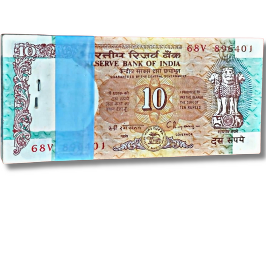 ₹10 Shalimar Note Packet | Prefix 68V | Serial 896401–896500