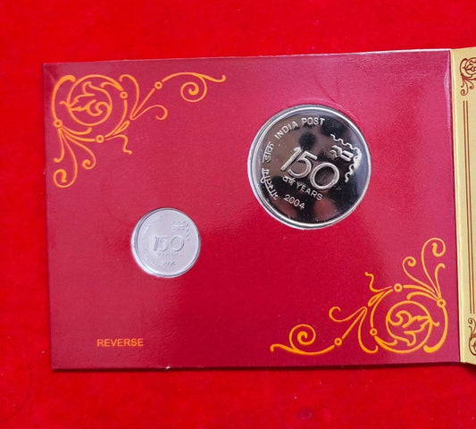 150 Years India Post 2 Coin Set ₹100 - ₹1 Rare Collectible - Collection Bazzar