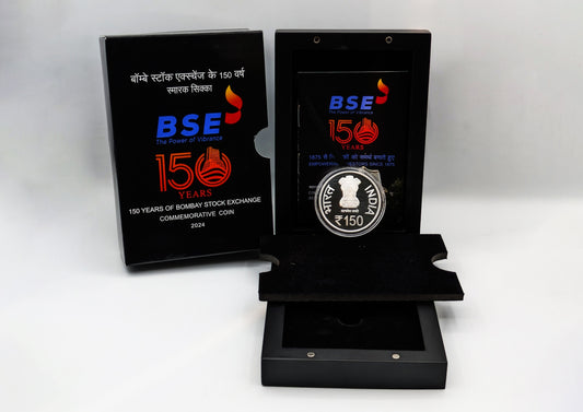 150 Years of Bombay Stock Exchange BSE Proof Wooden Packing - Collection Bazzar