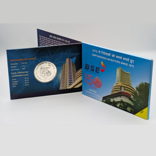 150 Years of Bombay Stock Exchange Denomination of ₹150 UNC Set - Collection Bazzar