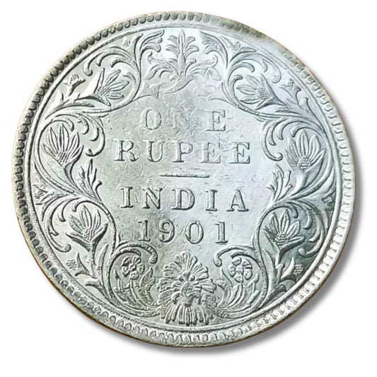 1901 One Rupee Silver Coin – Queen Victoria Empress | Buy British India Coin Online - Collection Bazzar