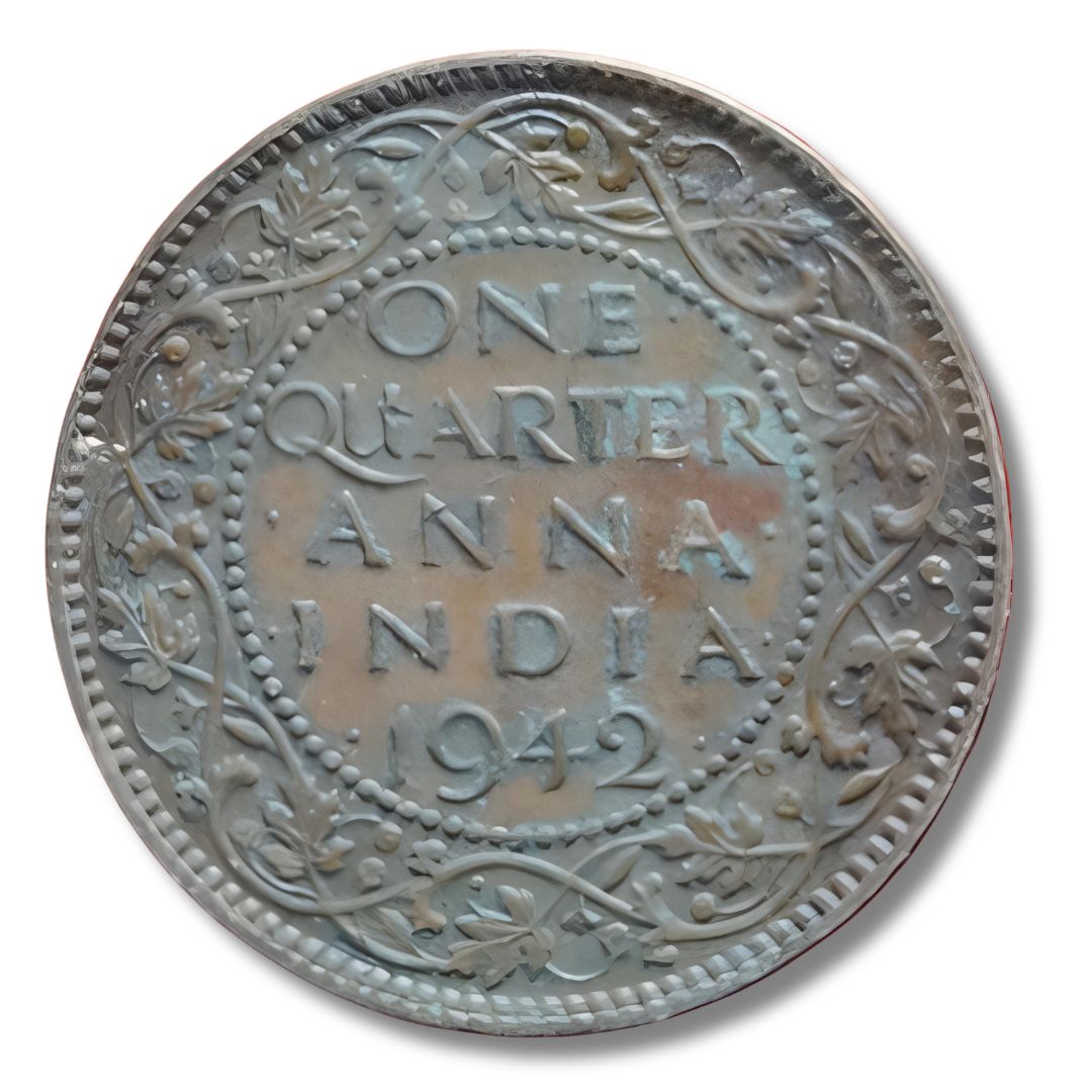 1942 1/4 Anna Coin – George VI King Emperor | Buy British India Coin Online - Collection Bazzar