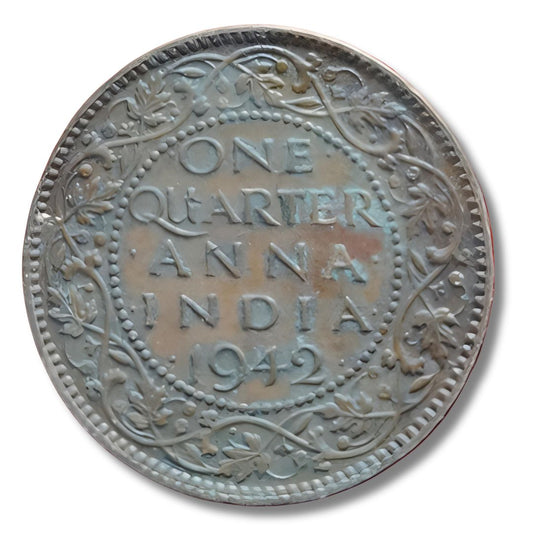 1942 1/4 Anna Coin – George VI King Emperor | Buy British India Coin Online - Collection Bazzar