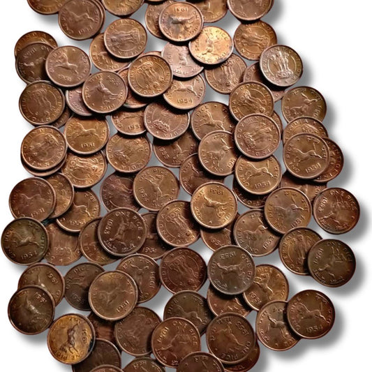1964–1971 1 Paise Copper Horse Coin – Mix Year & Mint – 100 Pcs Lot | Excellent Condition | Limited Edition
