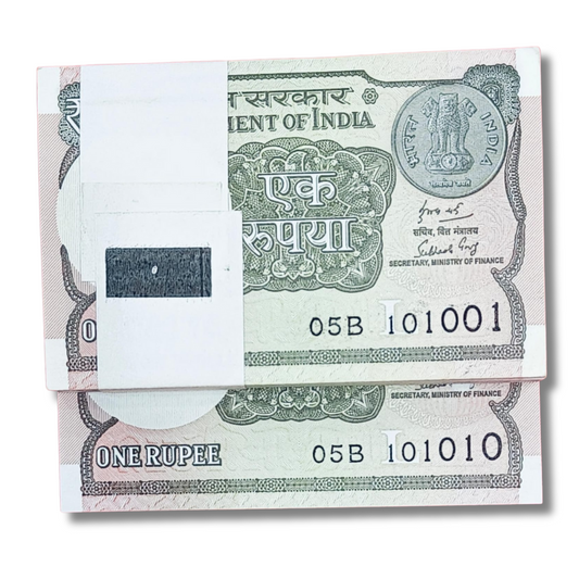 ₹1 Birthday Note Packet  | Serial 101001 + 101010 Tripling Number