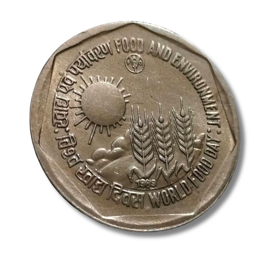 ₹1 Food and Environment Coin Year 1989