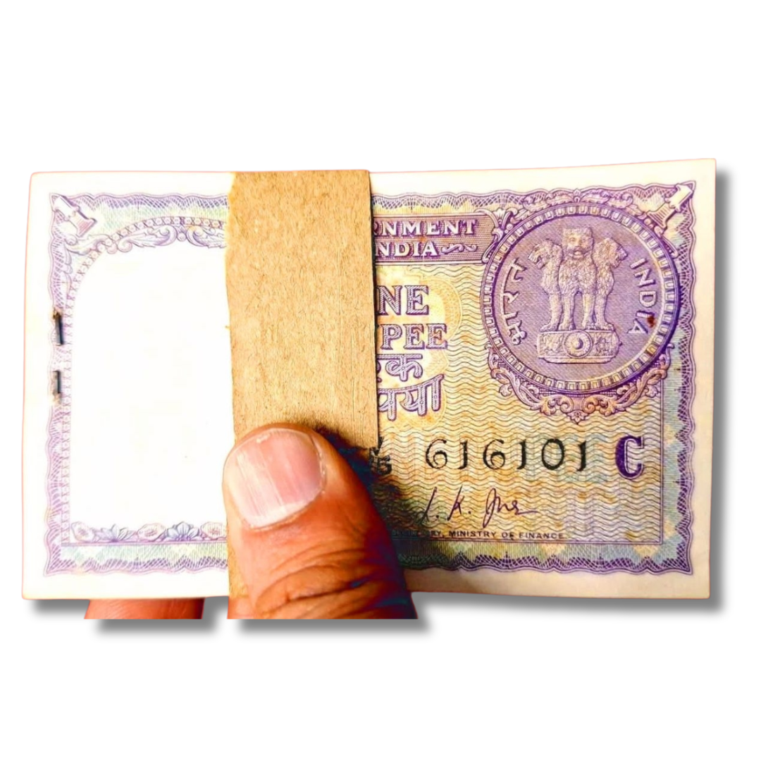 Rs 1 note 1957, rare ₹1 packet, fancy number 616161, triplet note India, vintage currency, LK Jha signature note, UNC ₹1 note, Indian note collection
