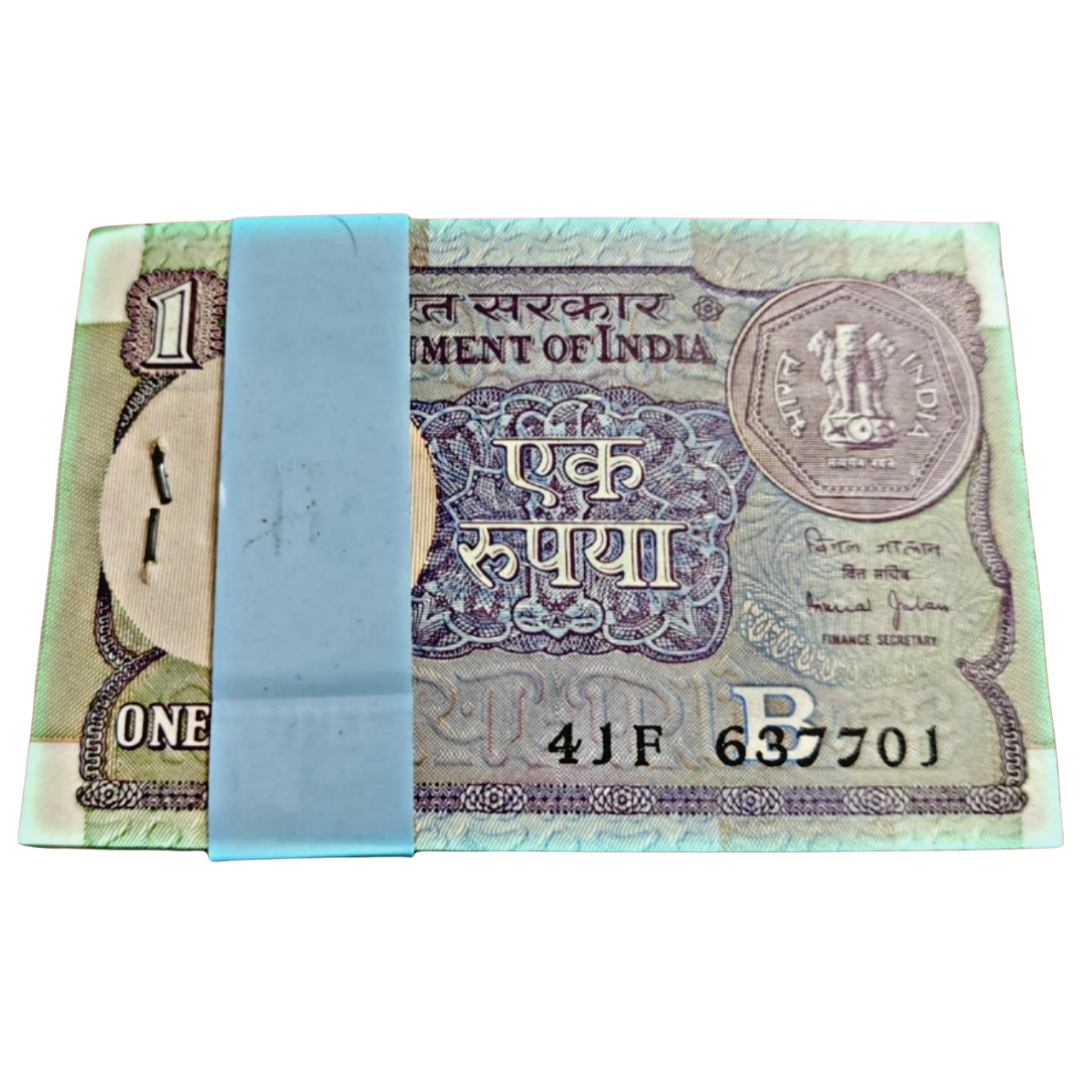 ₹1 small note 1990 41F prefix ending 786 Bismillah number signed by Bimal Jalan