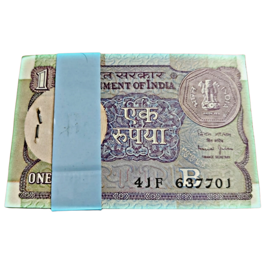₹1 small note 1990 41F prefix ending 786 Bismillah number signed by Bimal Jalan