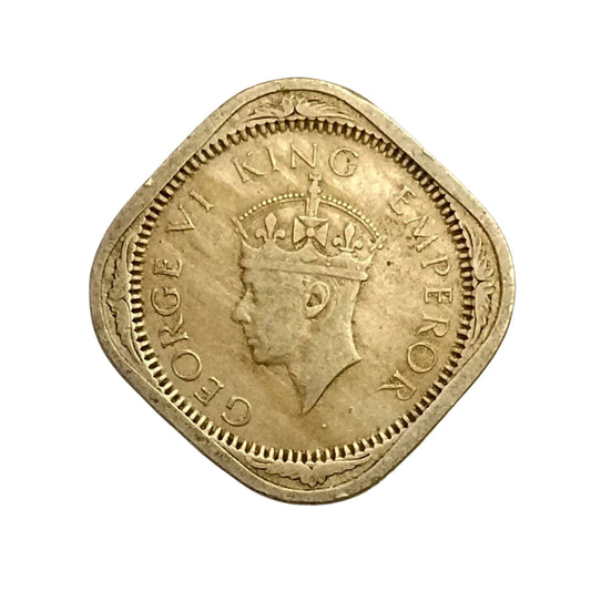 2 Anna Coin 1941 George VI King Emperor | Rare Collectible - Collection Bazzar