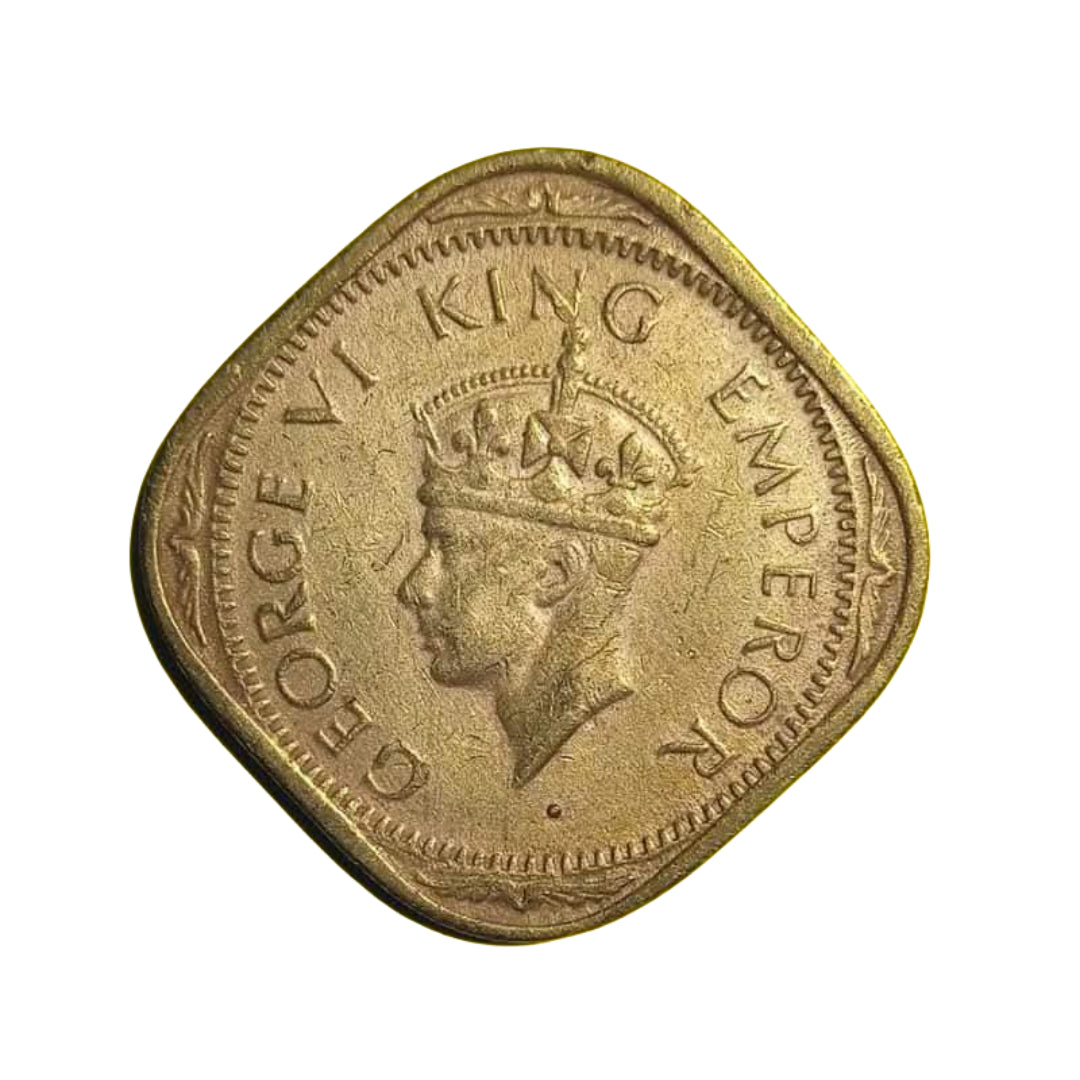 2 Anna Coin 1942 George VI King Emperor | Rare Collectible - Collection Bazzar