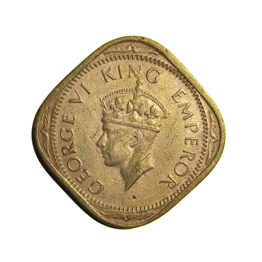 2 Anna Coin 1942 George VI King Emperor | Rare Collectible - Collection Bazzar