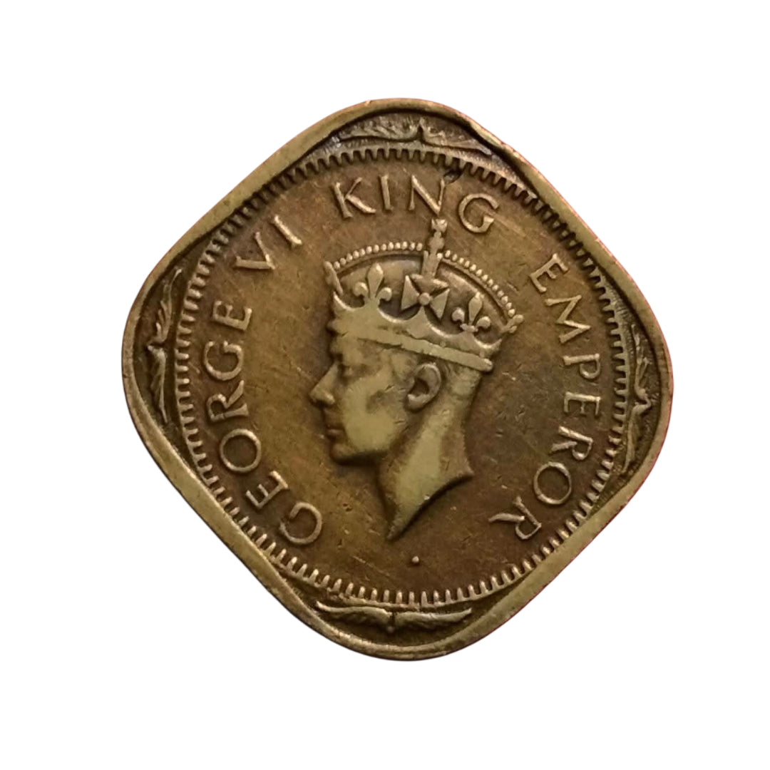 2 Anna Coin 1943 George VI King Emperor | Rare Collectible - Collection Bazzar