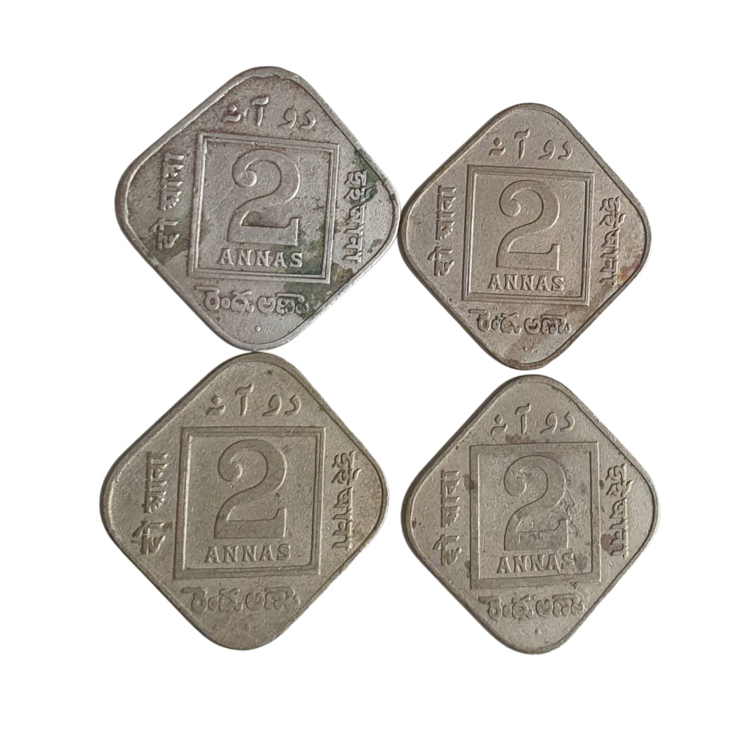 2 Anna Coin Set Both | Rare Collectible - Collection Bazzar