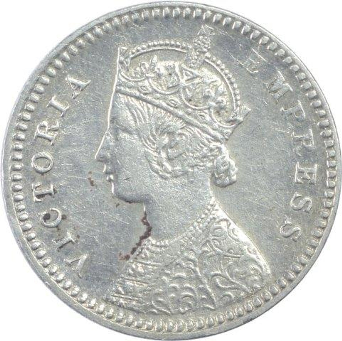 2 Anna Silver Coin 1898 Victoria Empress Rare Item - Collection Bazzar