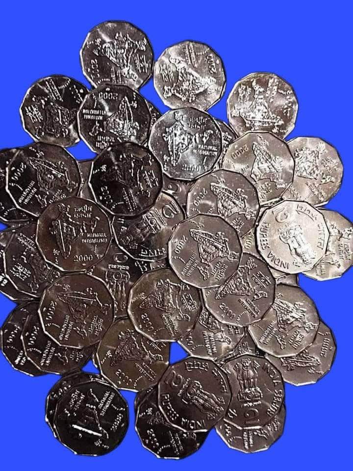 2 Rupees National Integration  mix Mint  qty 💯 PCs rare - Collection Bazzar