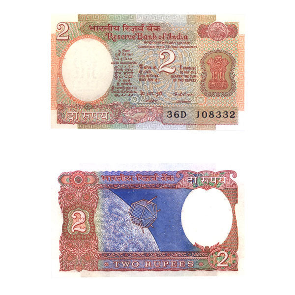 2 Rupees Note  K. R. Puri  rare - Collection Bazzar