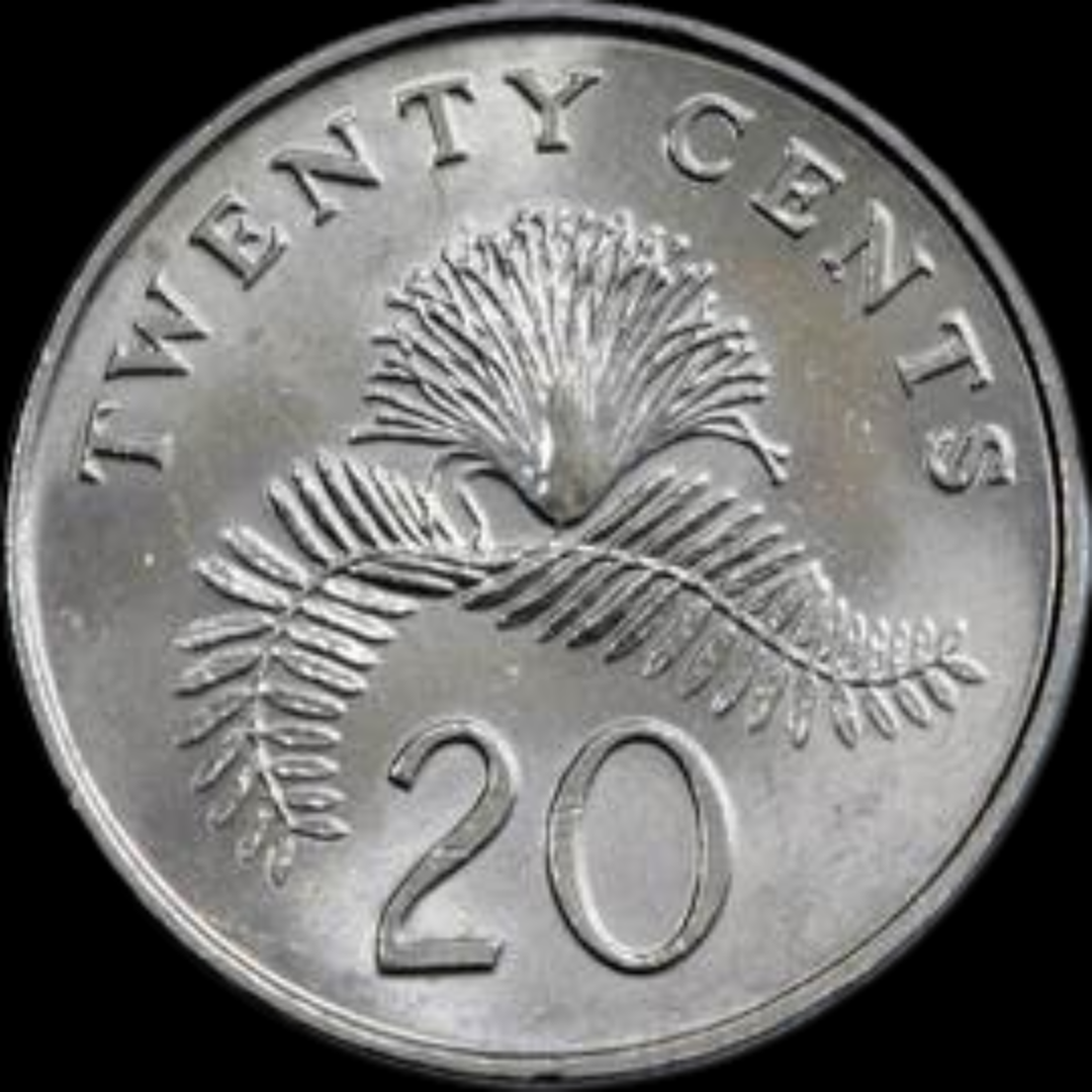 20 Cents Singapore different languages Rare Collectible - Collection Bazzar