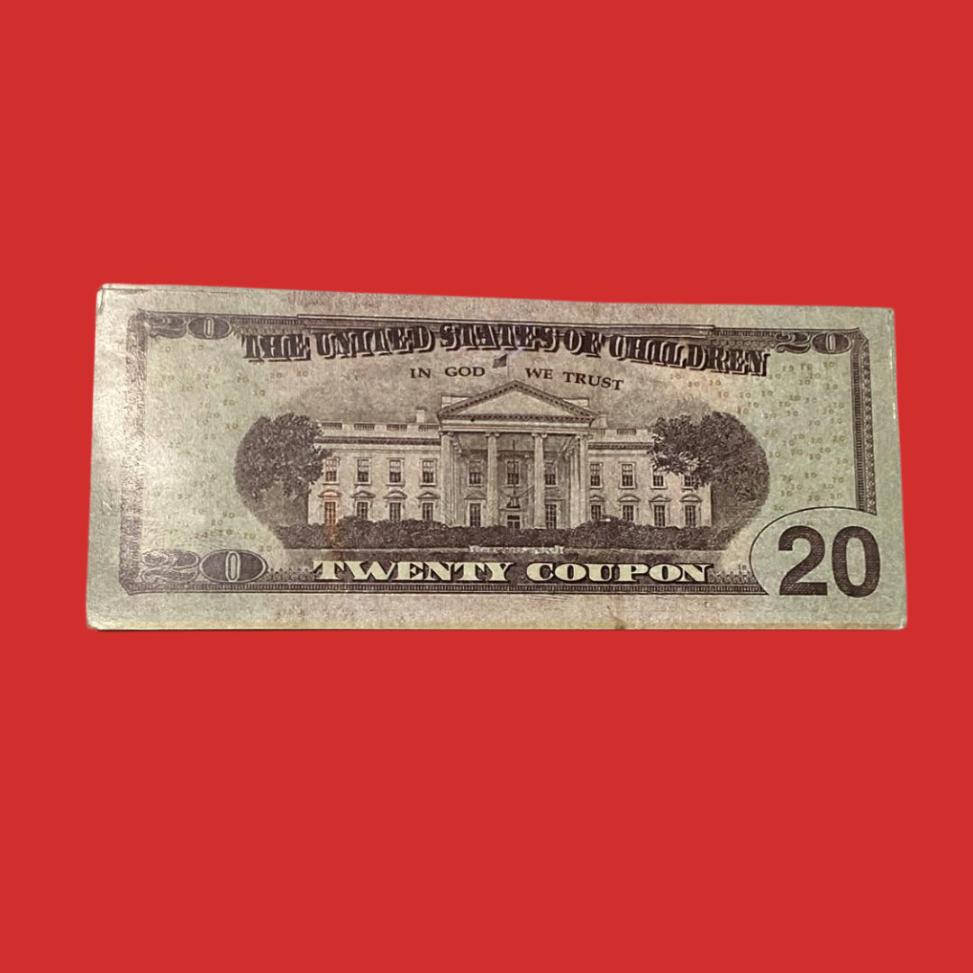 20 Dollar Coupon Children Bank 50 Notes Packet Children Play - Collection Bazzar