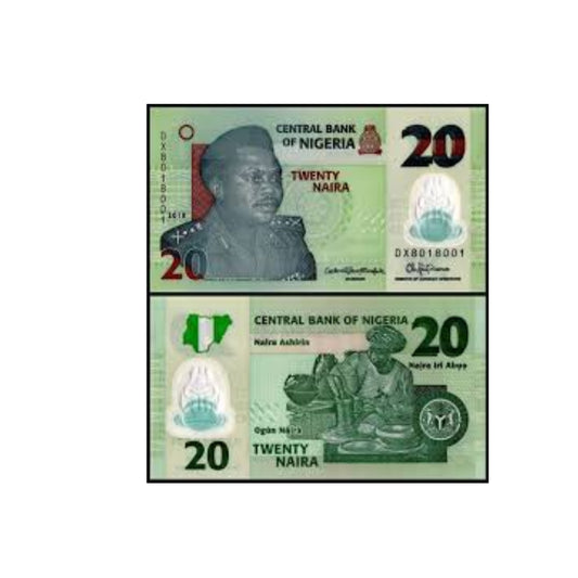 20 Naira Central bank of Nigeria unc condition - Collection Bazzar