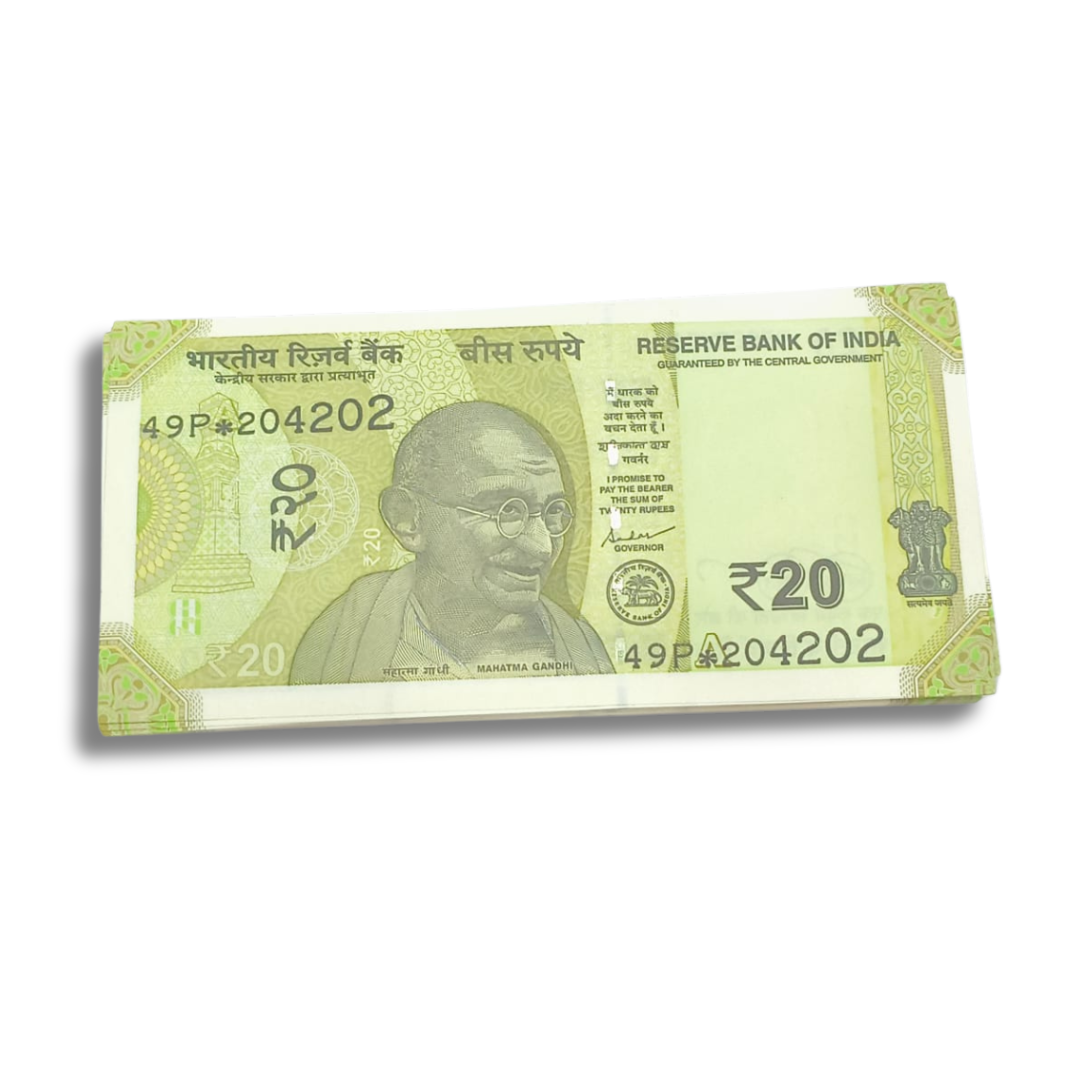 ₹20 star packet fancy radar serial 204202 – 99 notes rare