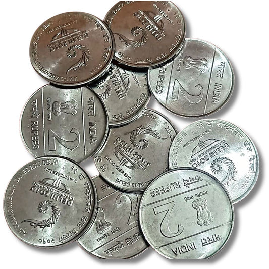 2010 ₹2 Commonwealth Games Coin – Noida Mint | UNC Condition